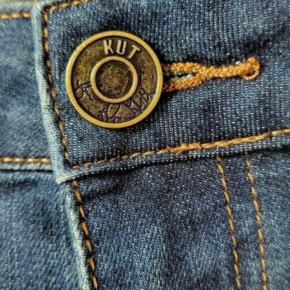 Kut from the Kloth Jeans Size 6 32X32.5 Blue Straight Leg Mid Rise - Picture 3 of 11